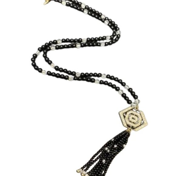AVON NWT PAULA ABDUL ART DECO TASSEL NECKLACE - Picture 2 of 4